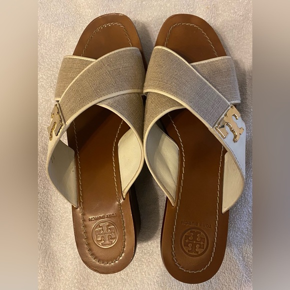 Tory Burch Shoes - Tory Burch Culver Linen wedge
